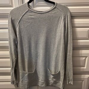 JEANNE PIERRE Gray Crew Neck Sweater, S